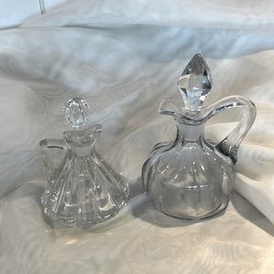 Crystal Cruet Set With Stoppers